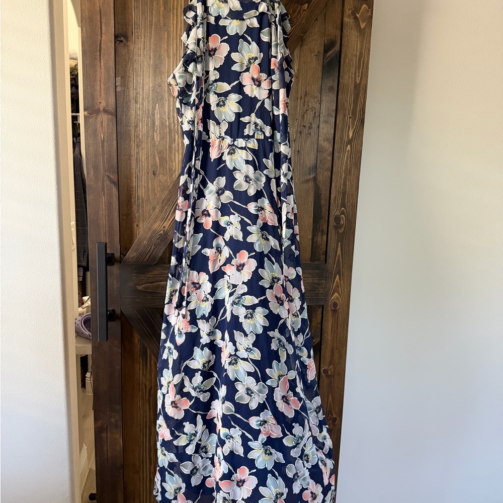 Leslie Fay Navy Floral Dress